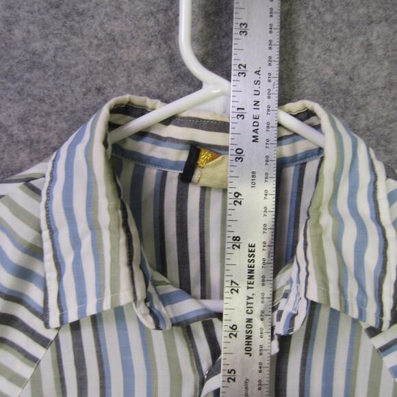 Vintage Holt Shirt Mens Large Striped Western Pearl Snap 70s 80s - Picture 6 of 11